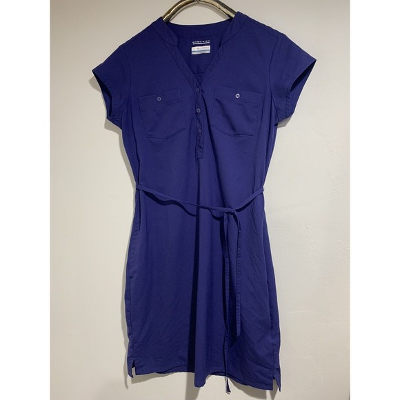 Columbia Women’s Omni-wick dress Outdoor Pocket Shirt Dress Size Medium - Picture 1 of 15